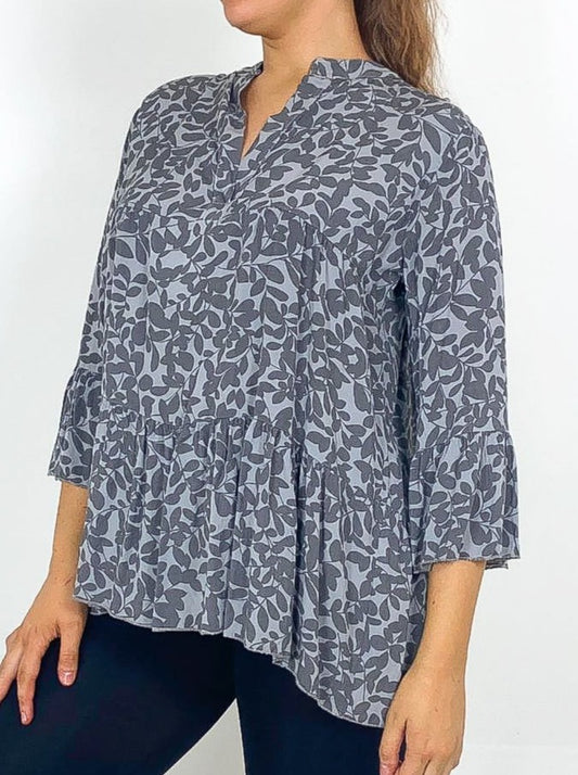 Print Tiered Blouse