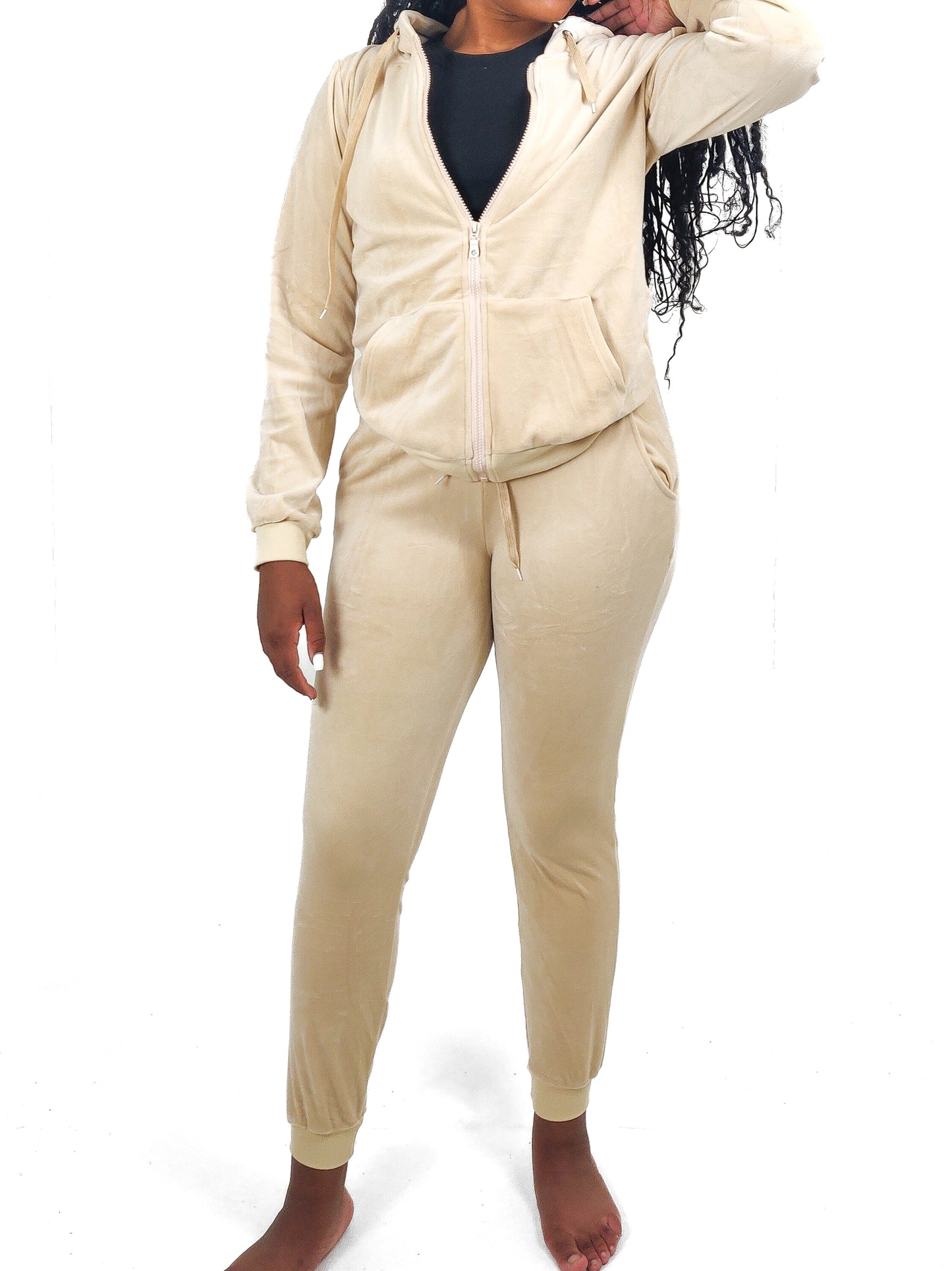 Hooded Velour Tracksuit