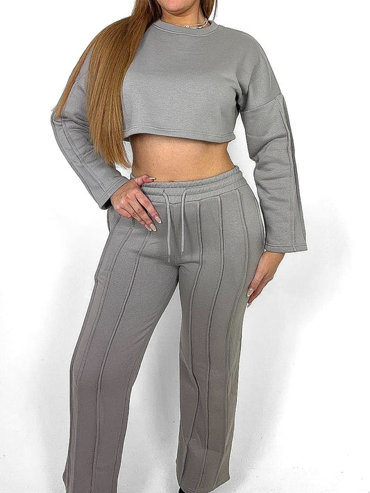 Pinch Seam Wide Leg Tracksuit