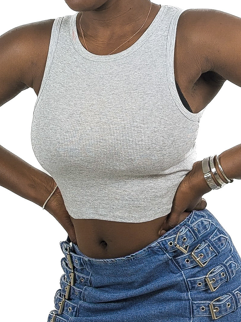 Rib Crop Vest Top