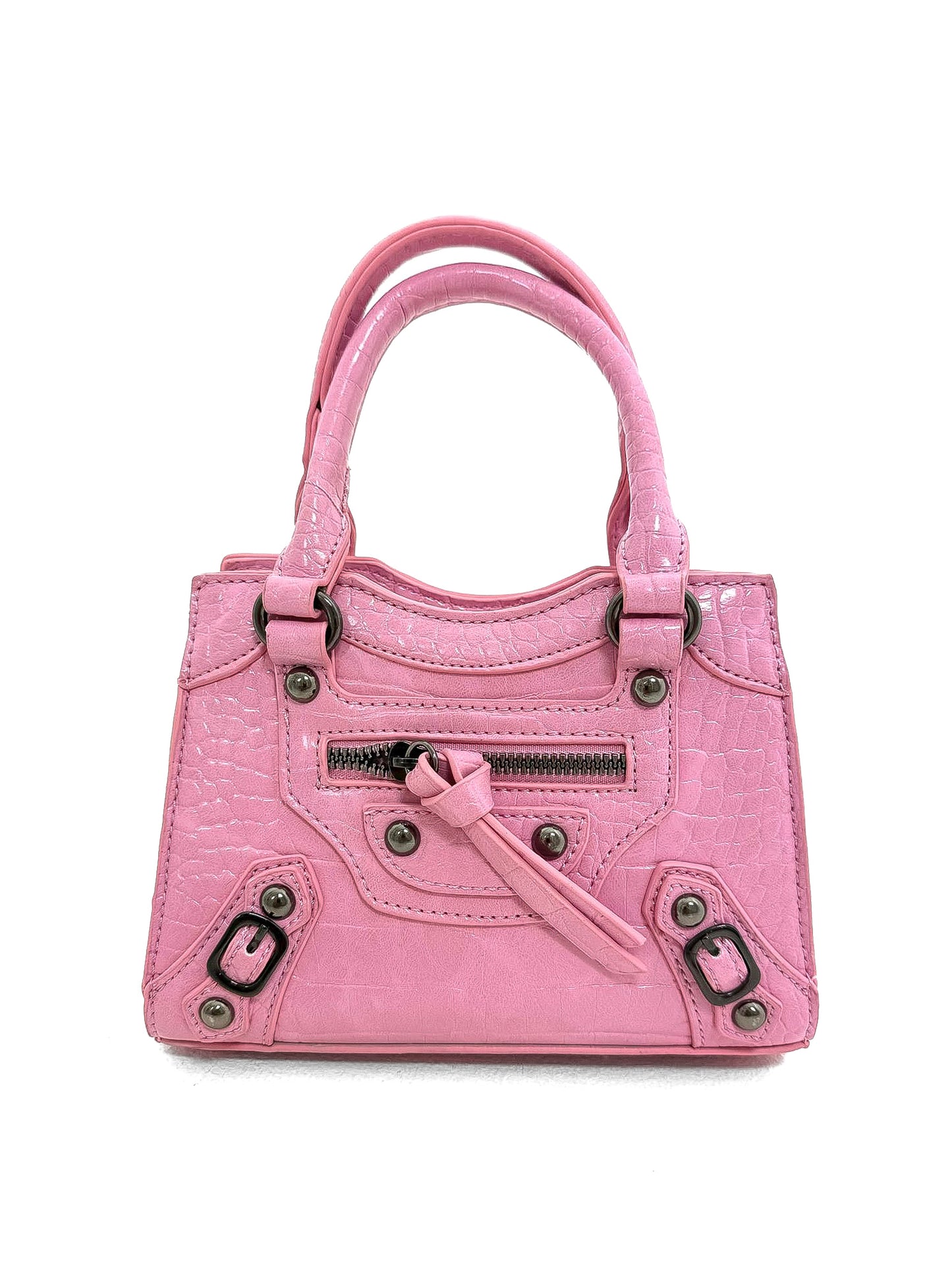 Zip Front Buckled Mini Bag