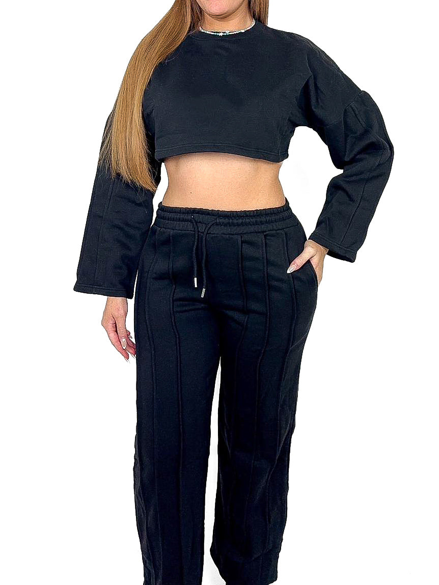 Pinch Seam Wide Leg Tracksuit