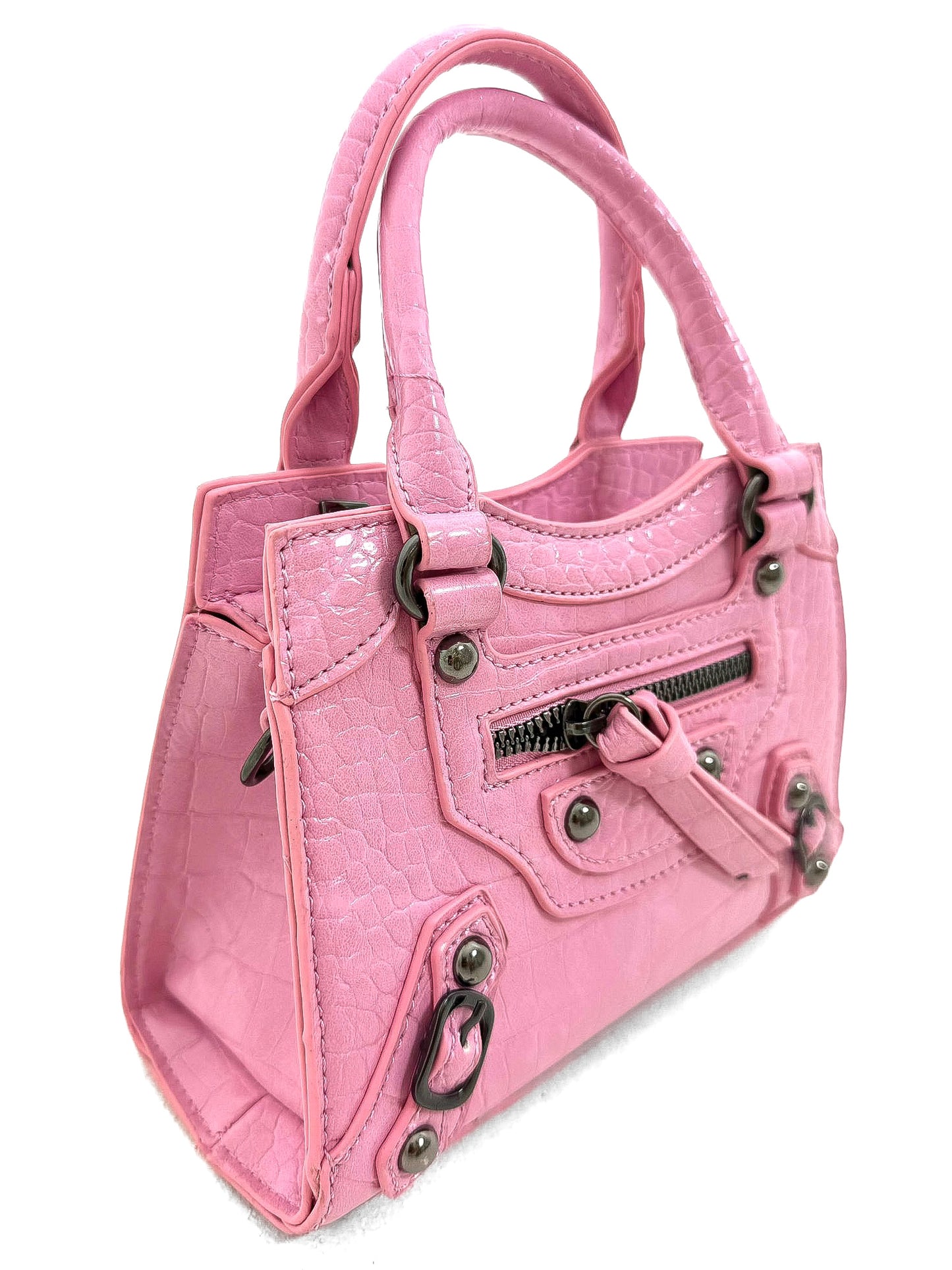 Zip Front Buckled Mini Bag