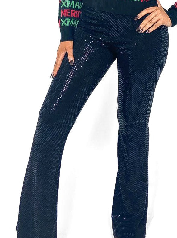 Sequin Flare Trousers