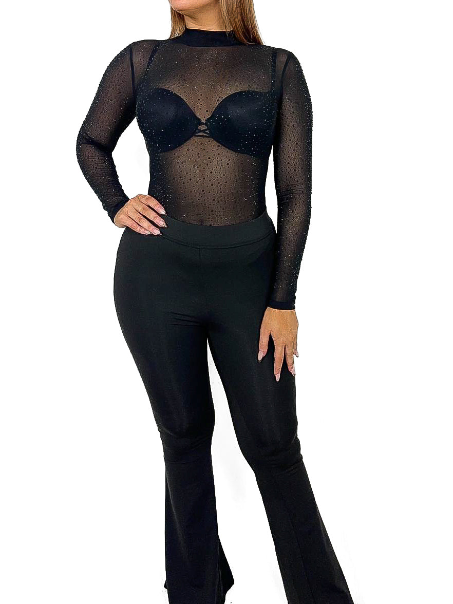 Diamante Mesh Bodysuit