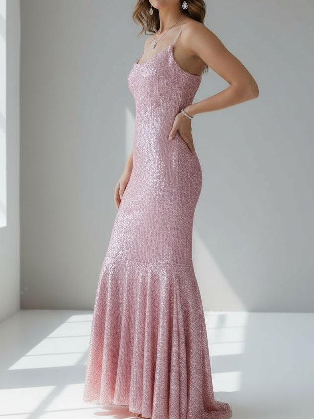 Fishtail Sequin Gown