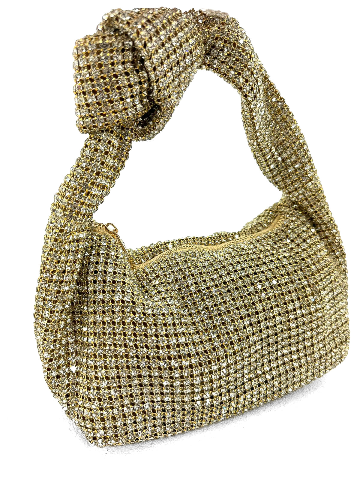 Knotted Handle Diamante Evening Bag