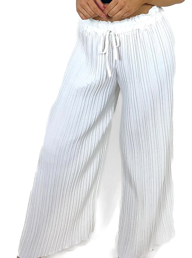 Pleated Palazzo Pants