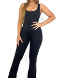 Backless Bum Ruche Jumpsuit