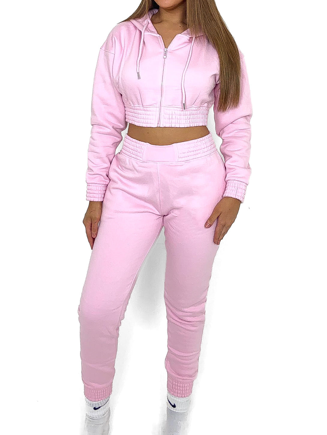 Zipped Crop Hoody Tracksuit