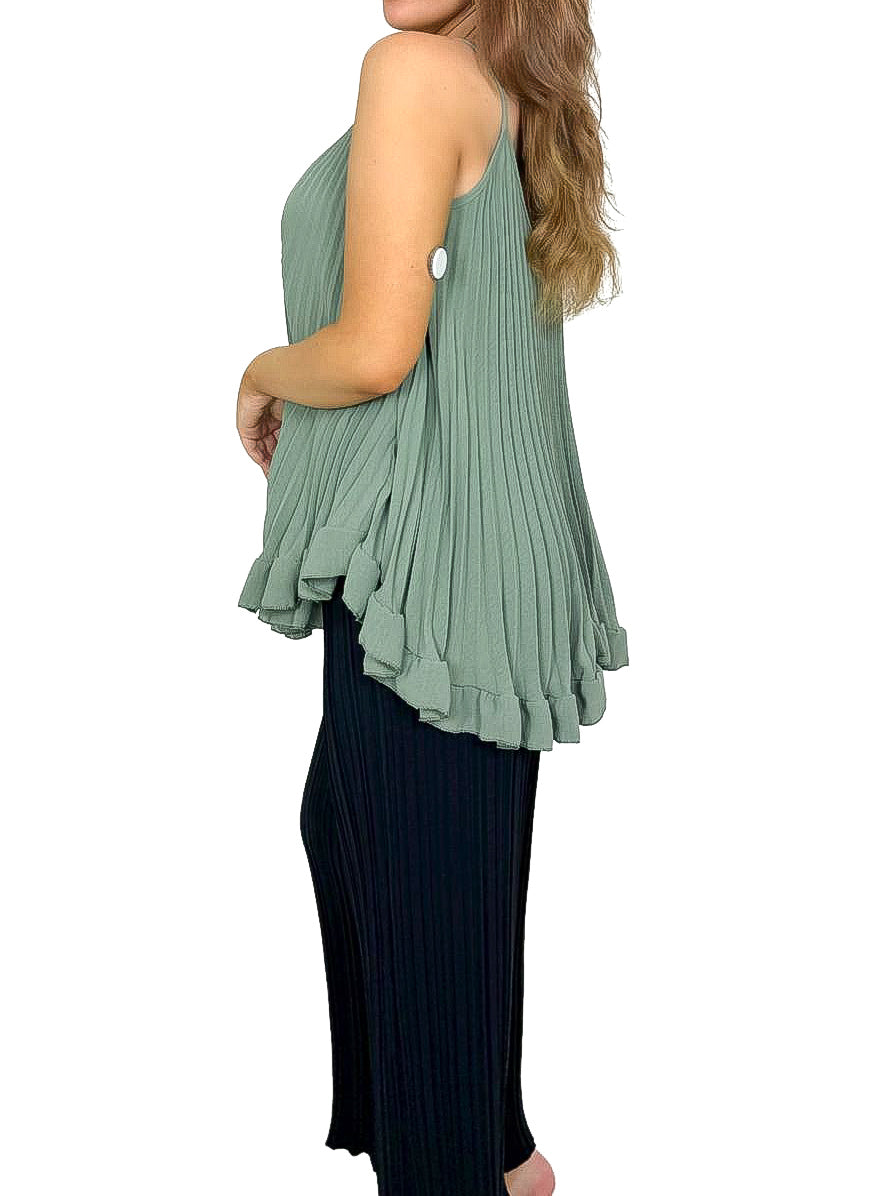 Flowy Pleated Vest