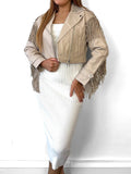 Fringe Detail PU Jacket