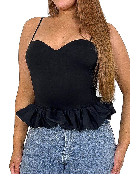 Frill Hem Slinky Vest