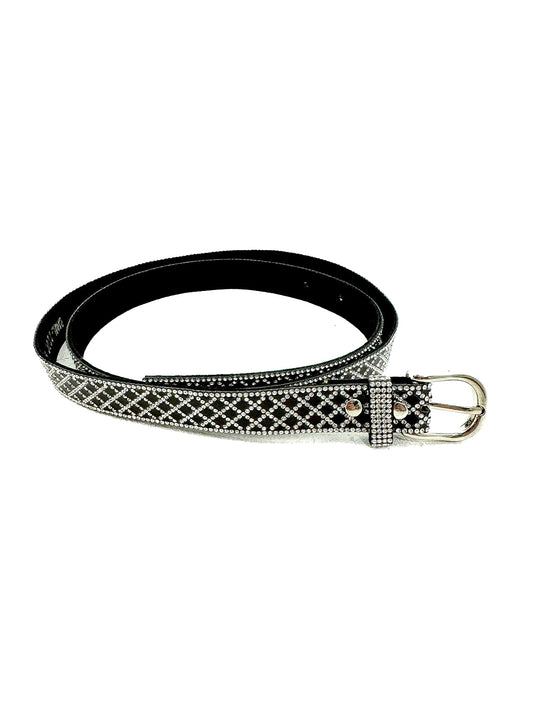 Criss Cross Diamante Belt