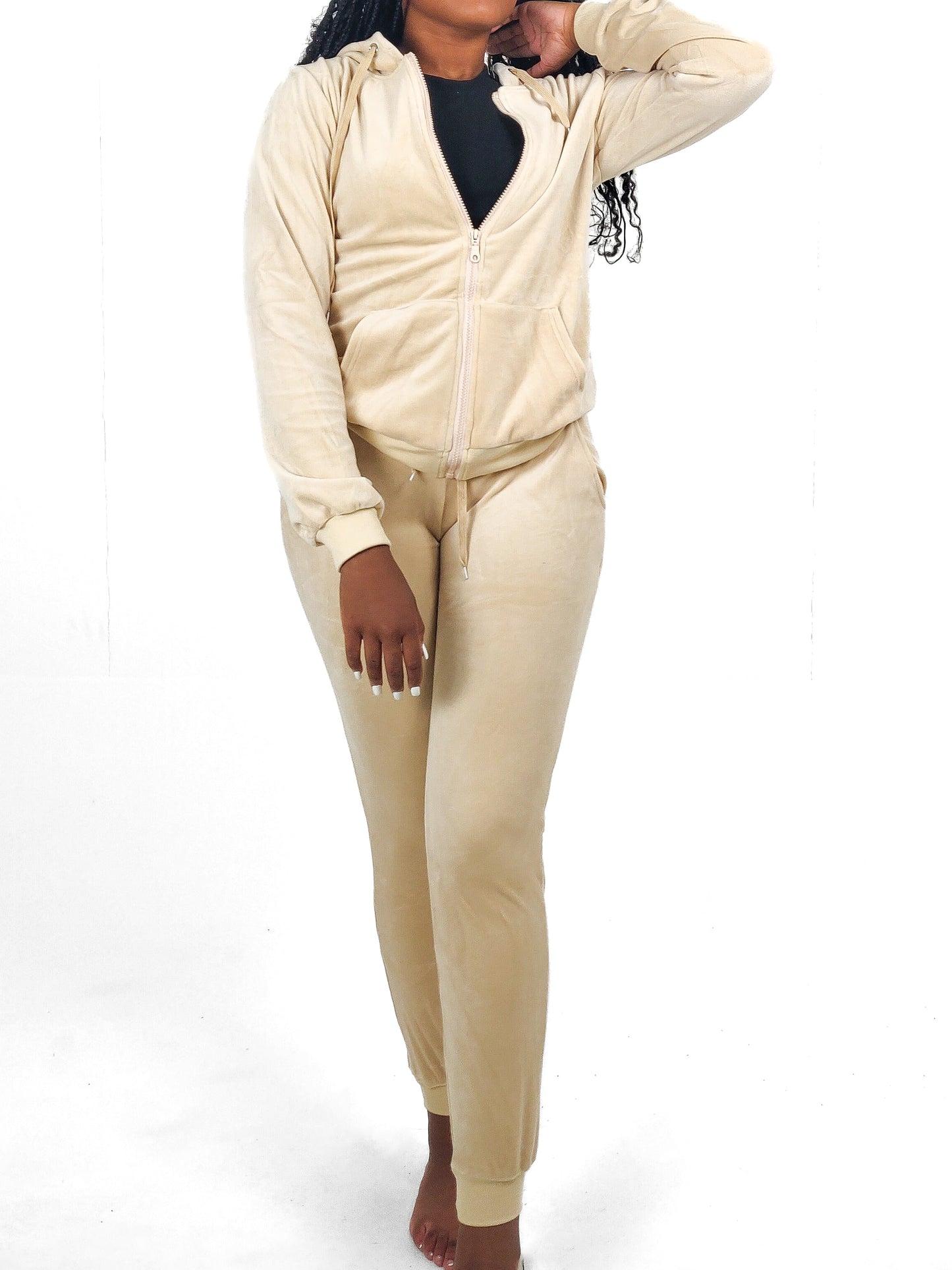 Hooded Velour Tracksuit