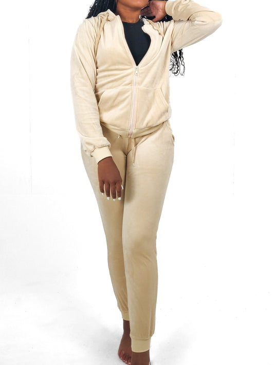 Hooded Velour Tracksuit