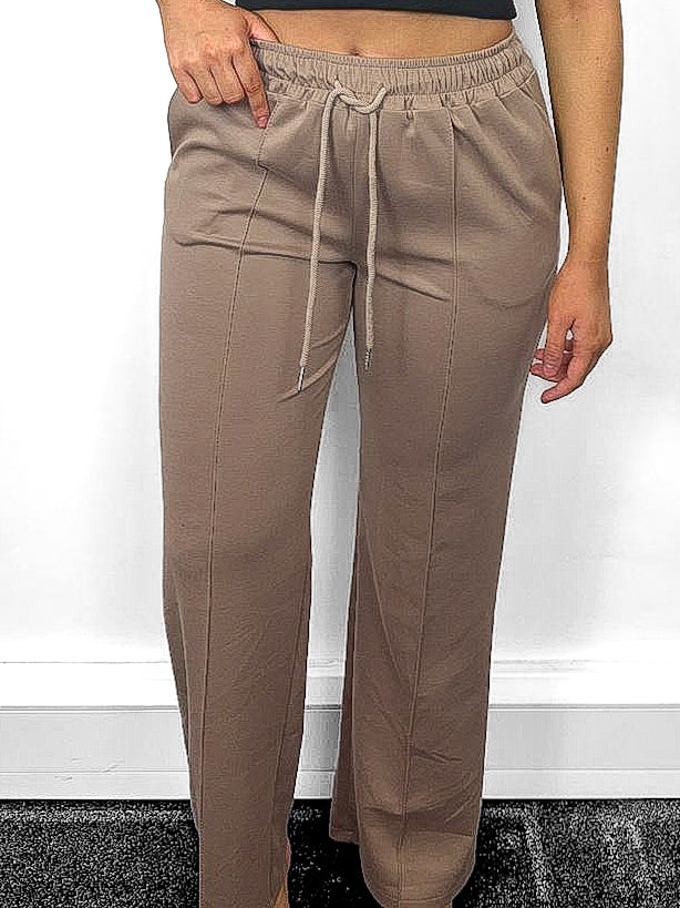 Pinch Seam Wide Leg Joggers