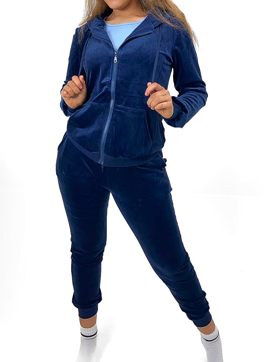 Hooded Velour Tracksuit