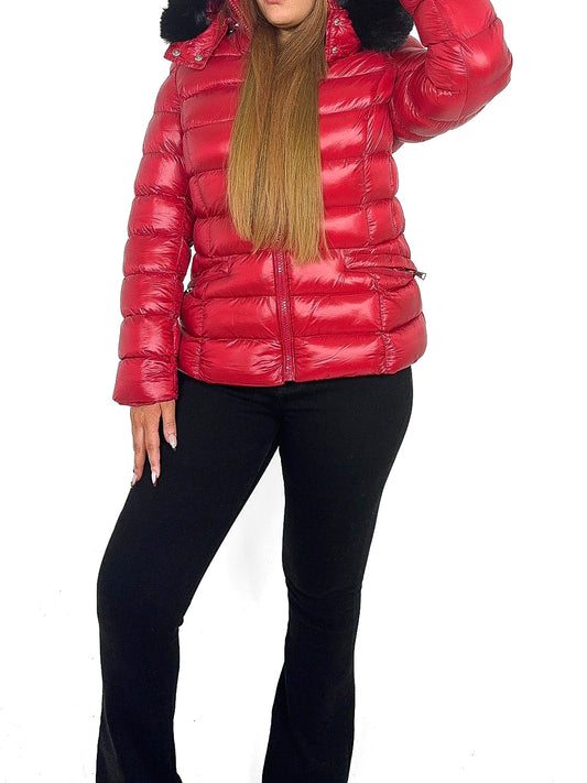 Gloss Fitted Puffer Coat