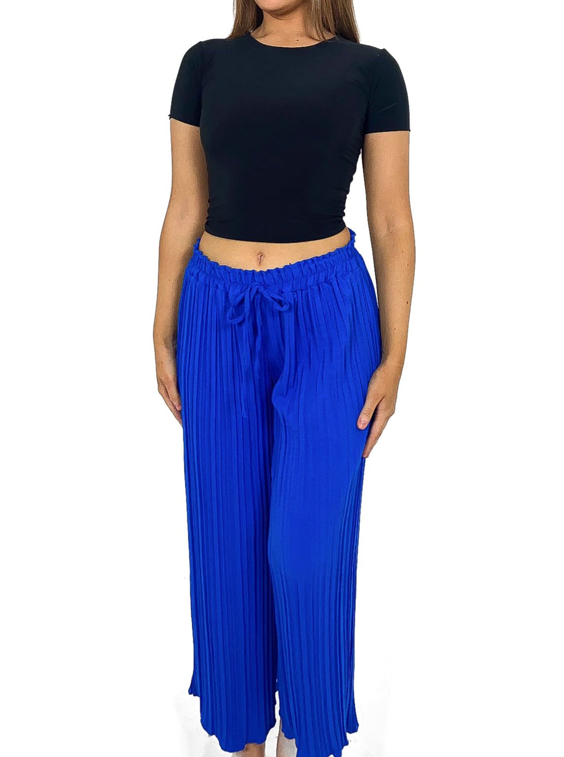 Pleated Palazzo Pants