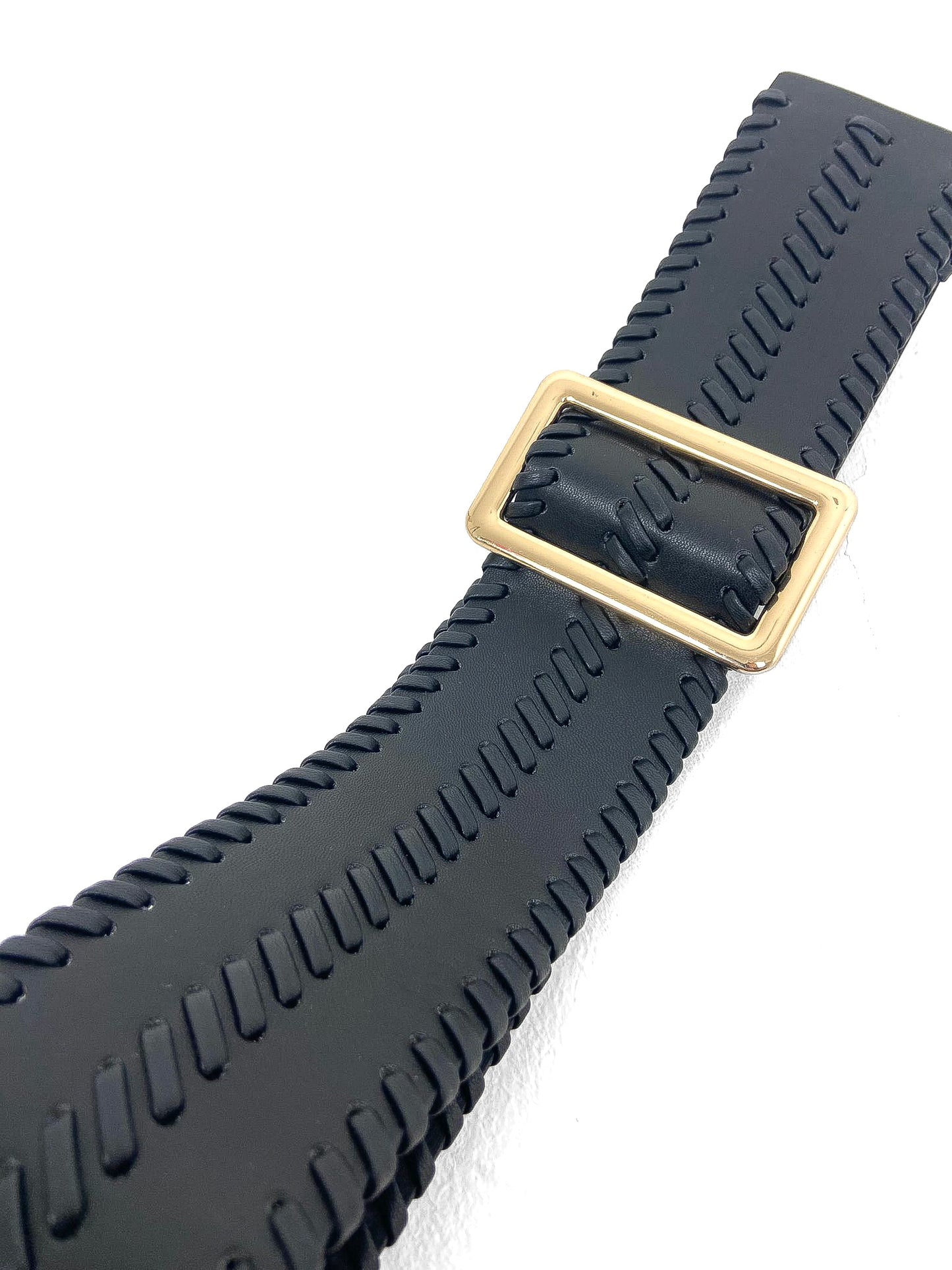 Wide Weave Detail Belt