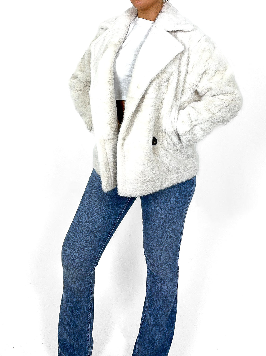 Loose Fit Faux Fur Jacket