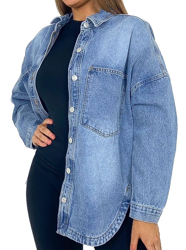 Oversized Denim Shacket