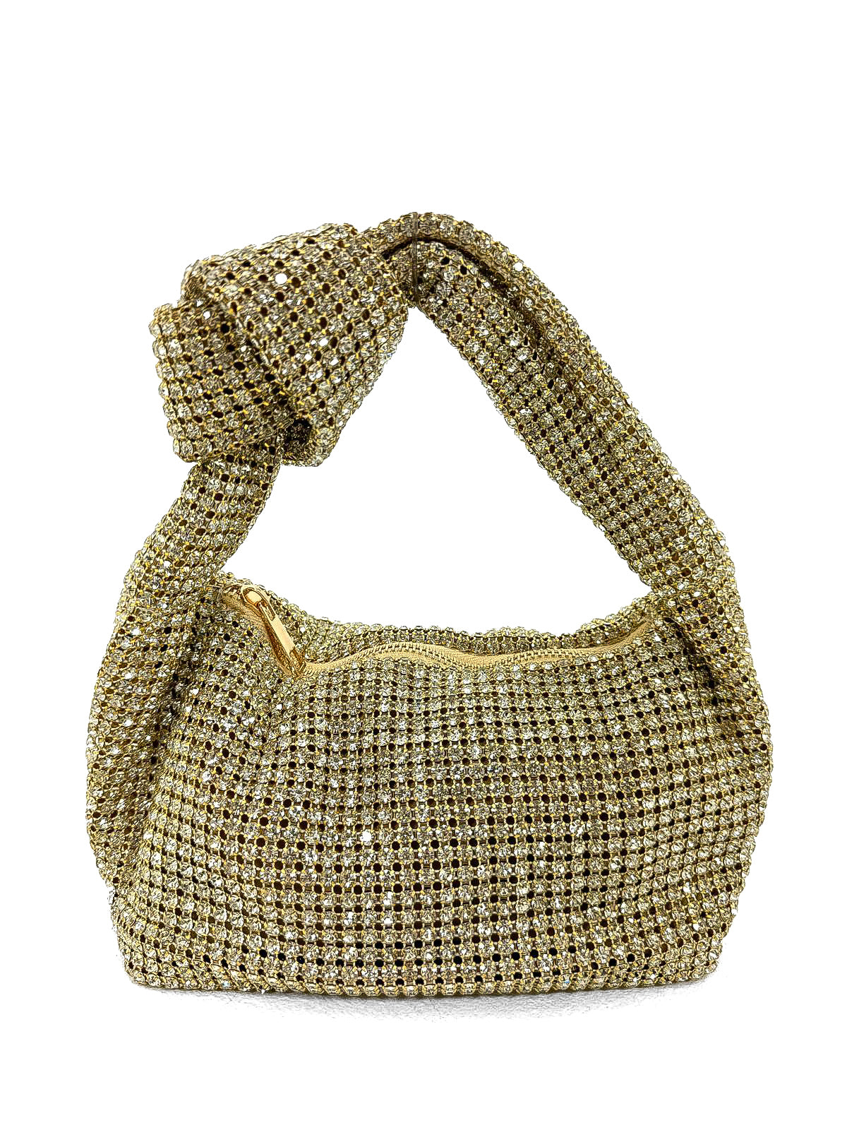 Knotted Handle Diamante Evening Bag