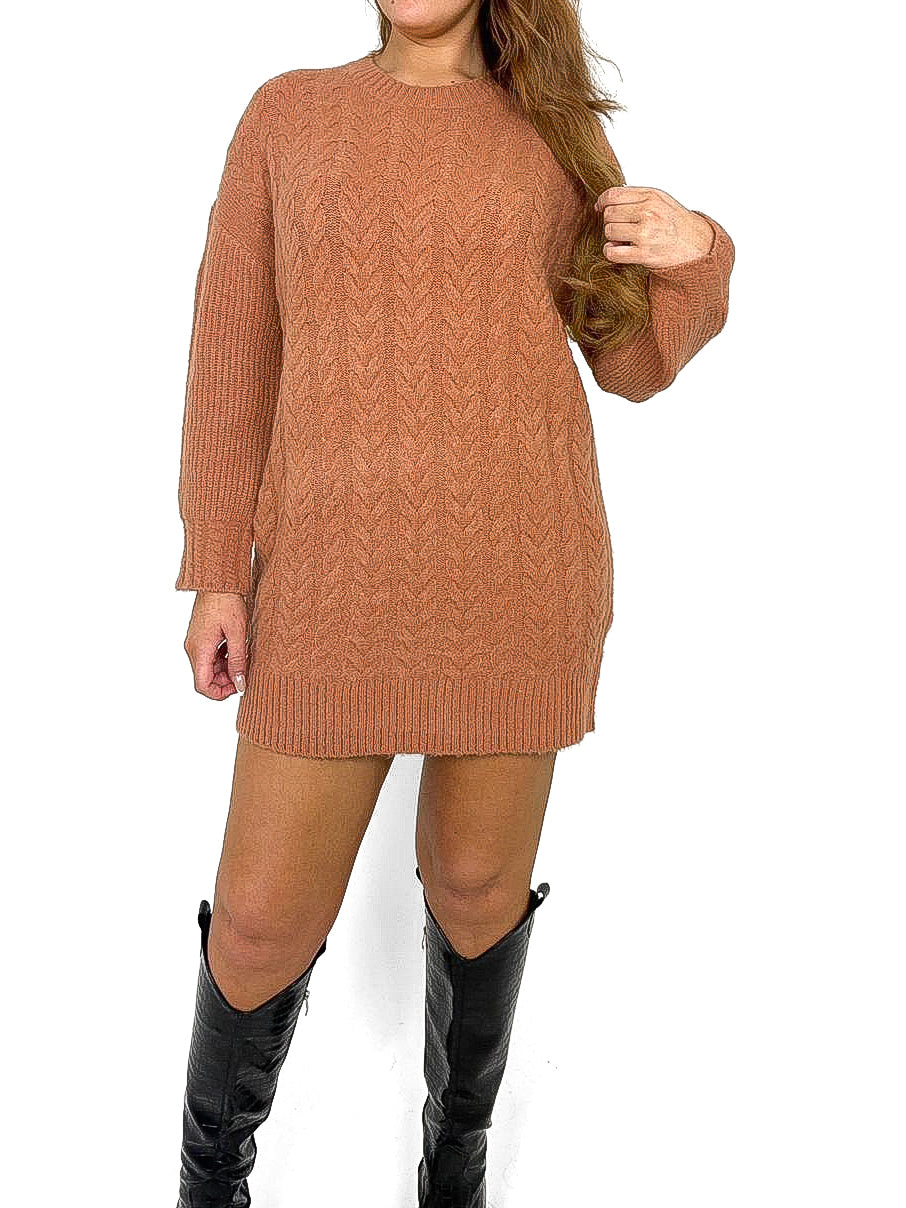 Cable Knit Jumper Dress