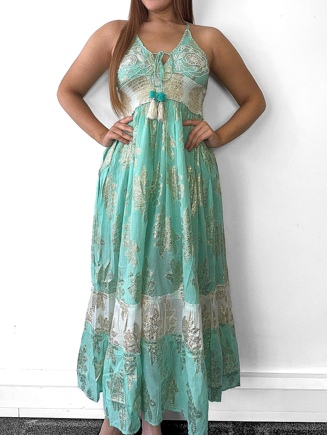 Boho Embellished Maxi Dress