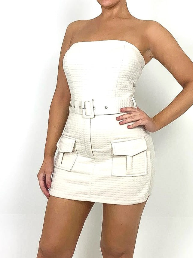 Quilted Belted Playsuit