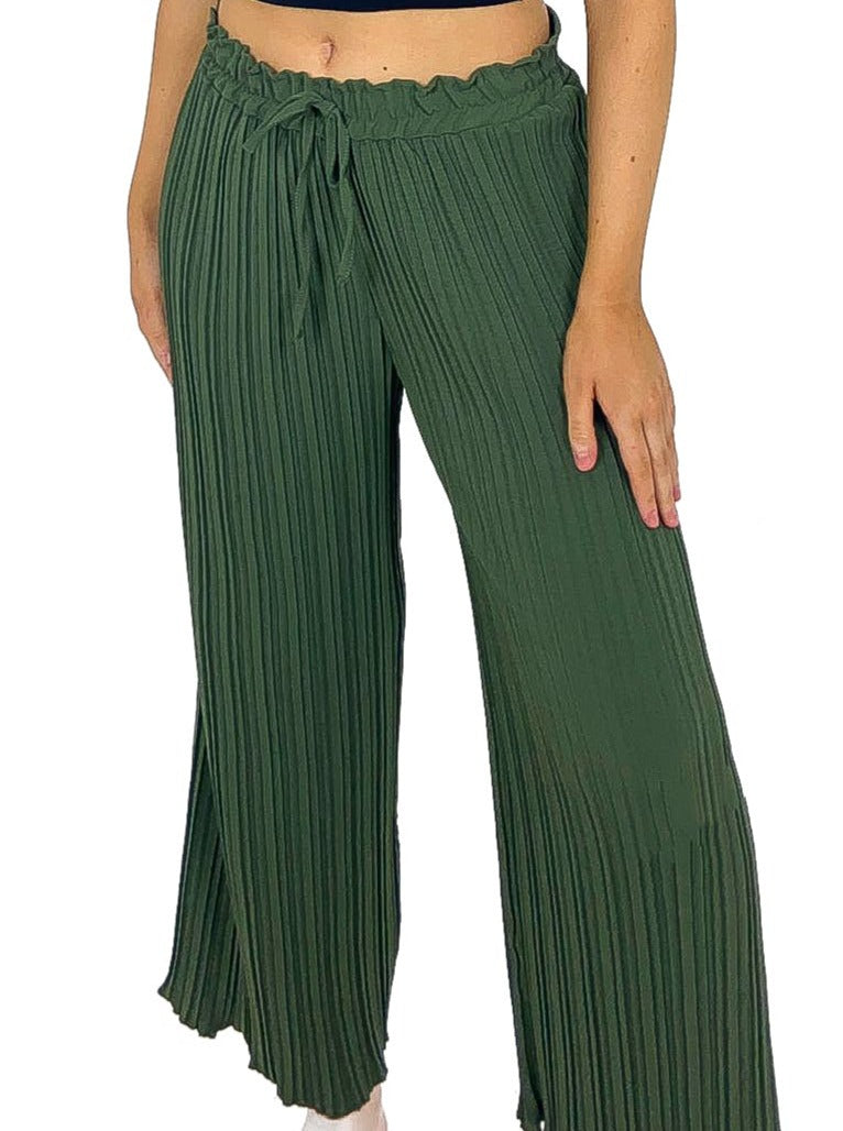 Pleated Palazzo Pants