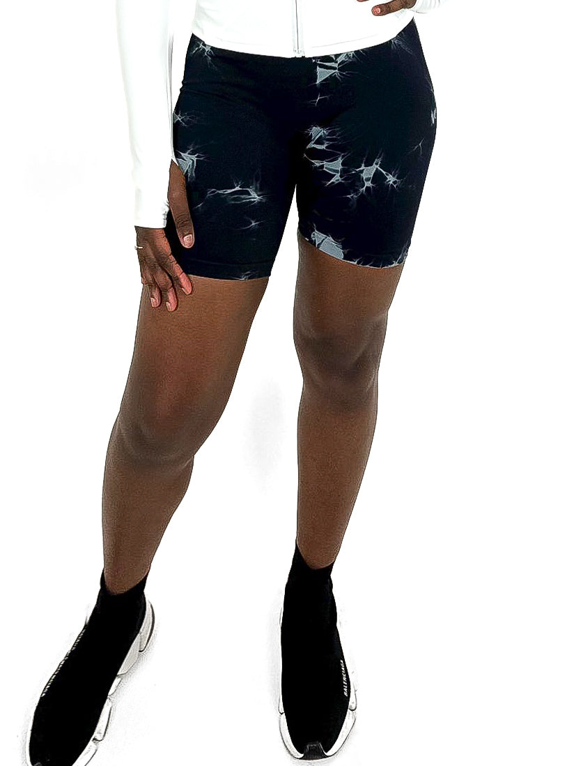 Tie Dye Bum Ruche Cycling Shorts