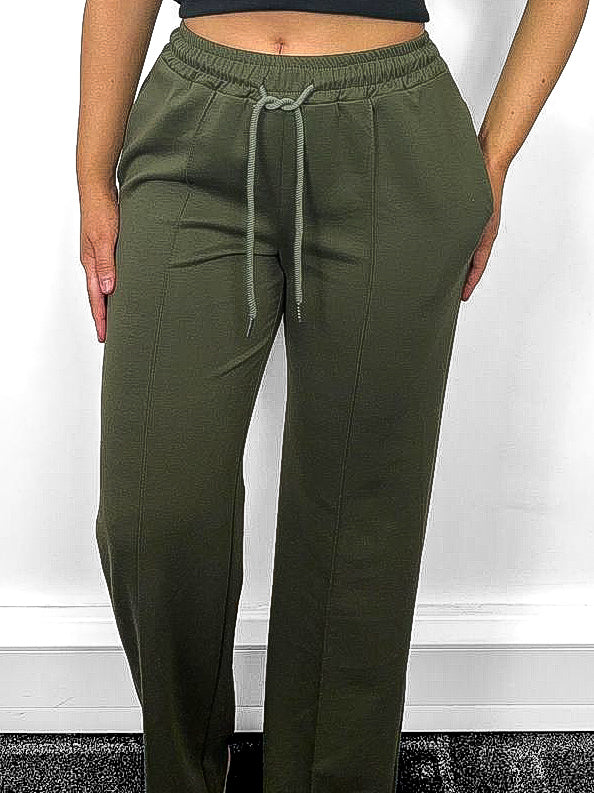 Pinch Seam Wide Leg Joggers