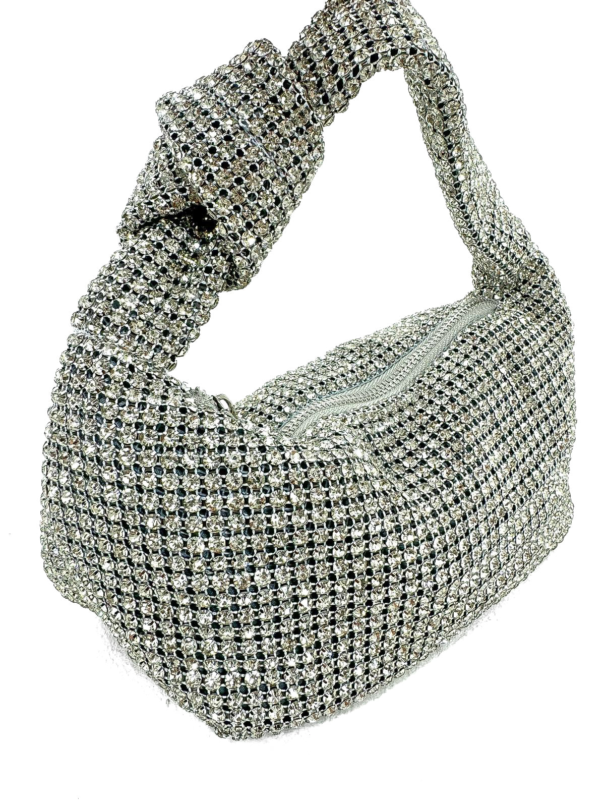 Knotted Handle Diamante Evening Bag