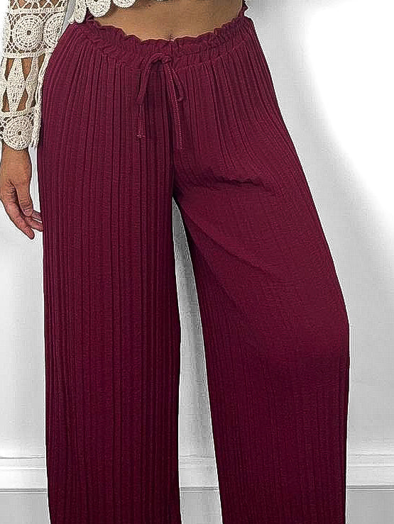 Pleated Palazzo Pants