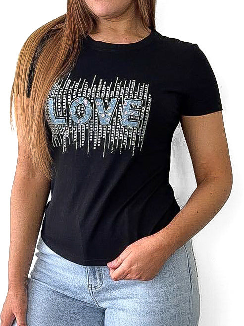 Love Diamante T-Shirt