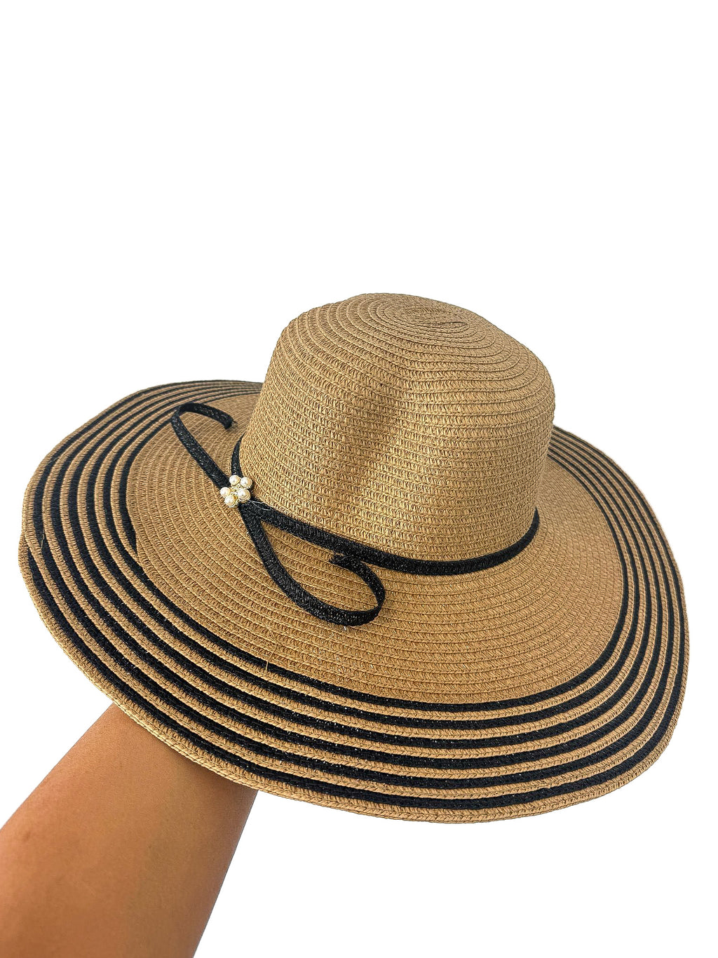 Glitter Detail Straw Summer Hat