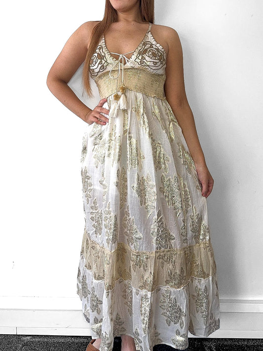 Boho Embellished Maxi Dress