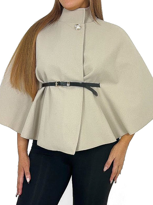 Belted Felt Cape