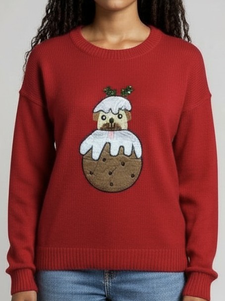 Pudding Pug Christmas Jumper