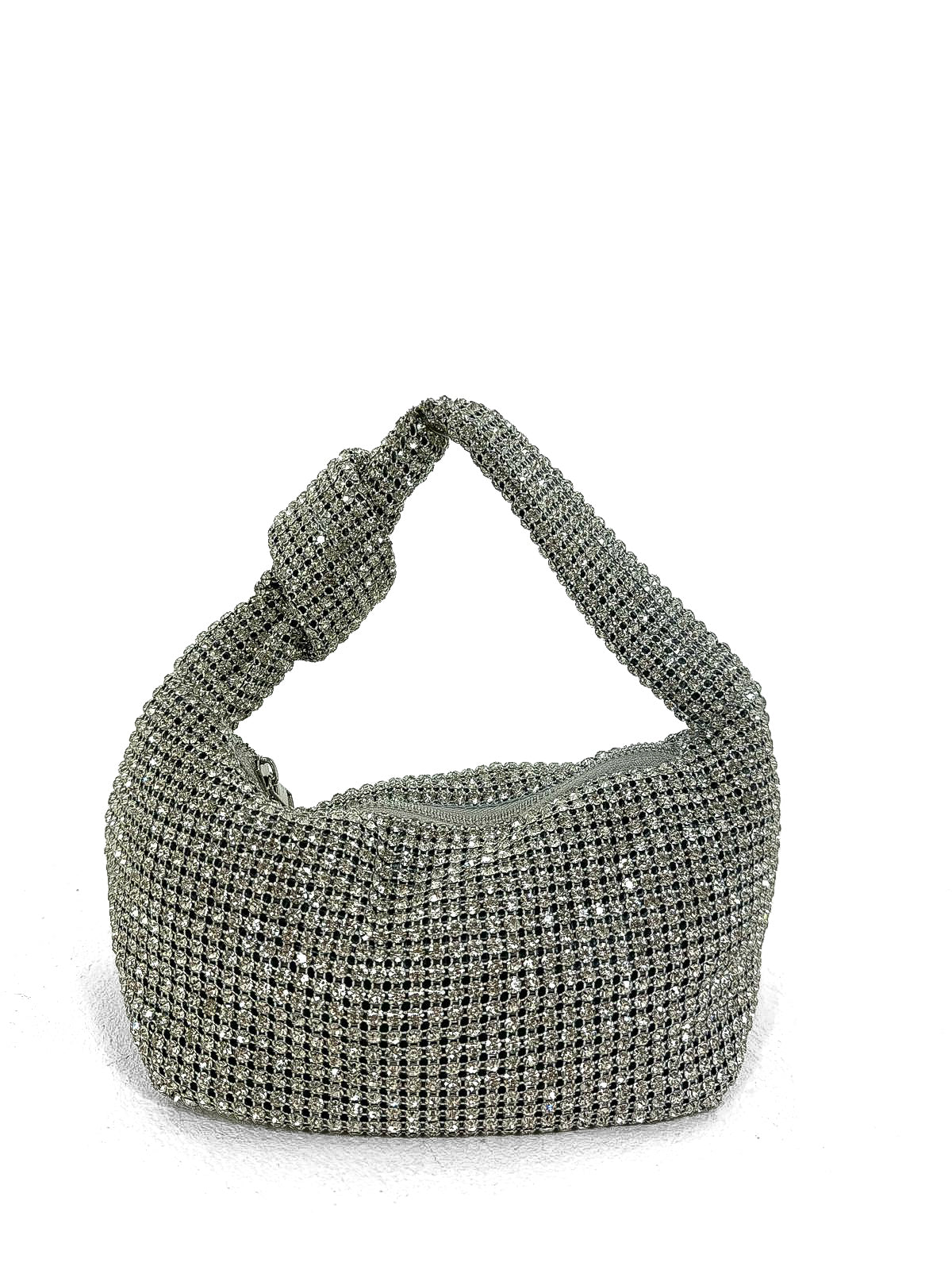 Knotted Handle Diamante Evening Bag