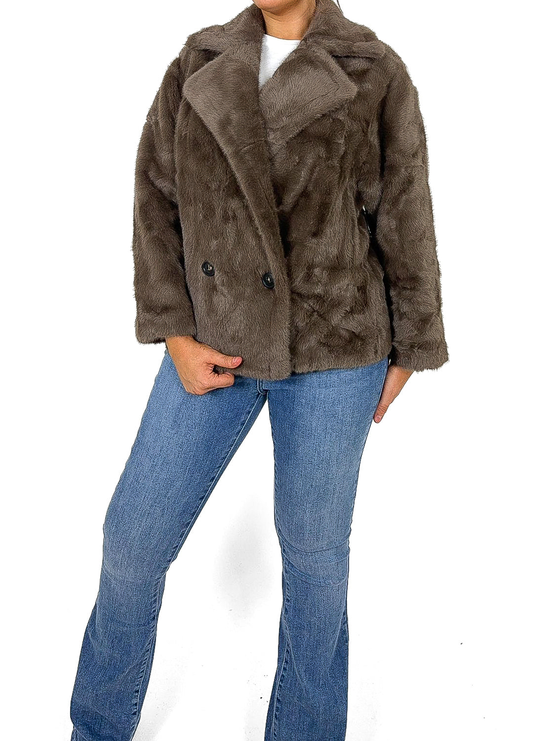 Loose Fit Faux Fur Jacket