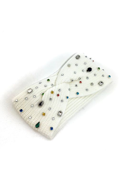 Twist Front Multicoloured Diamante Detail Headband