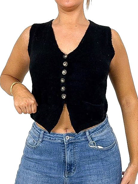 Crop Knitted Waistcoat