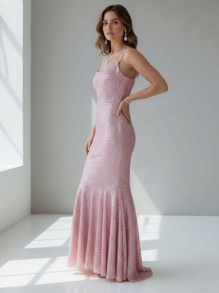 Fishtail Sequin Gown