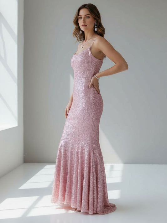 Fishtail Sequin Gown