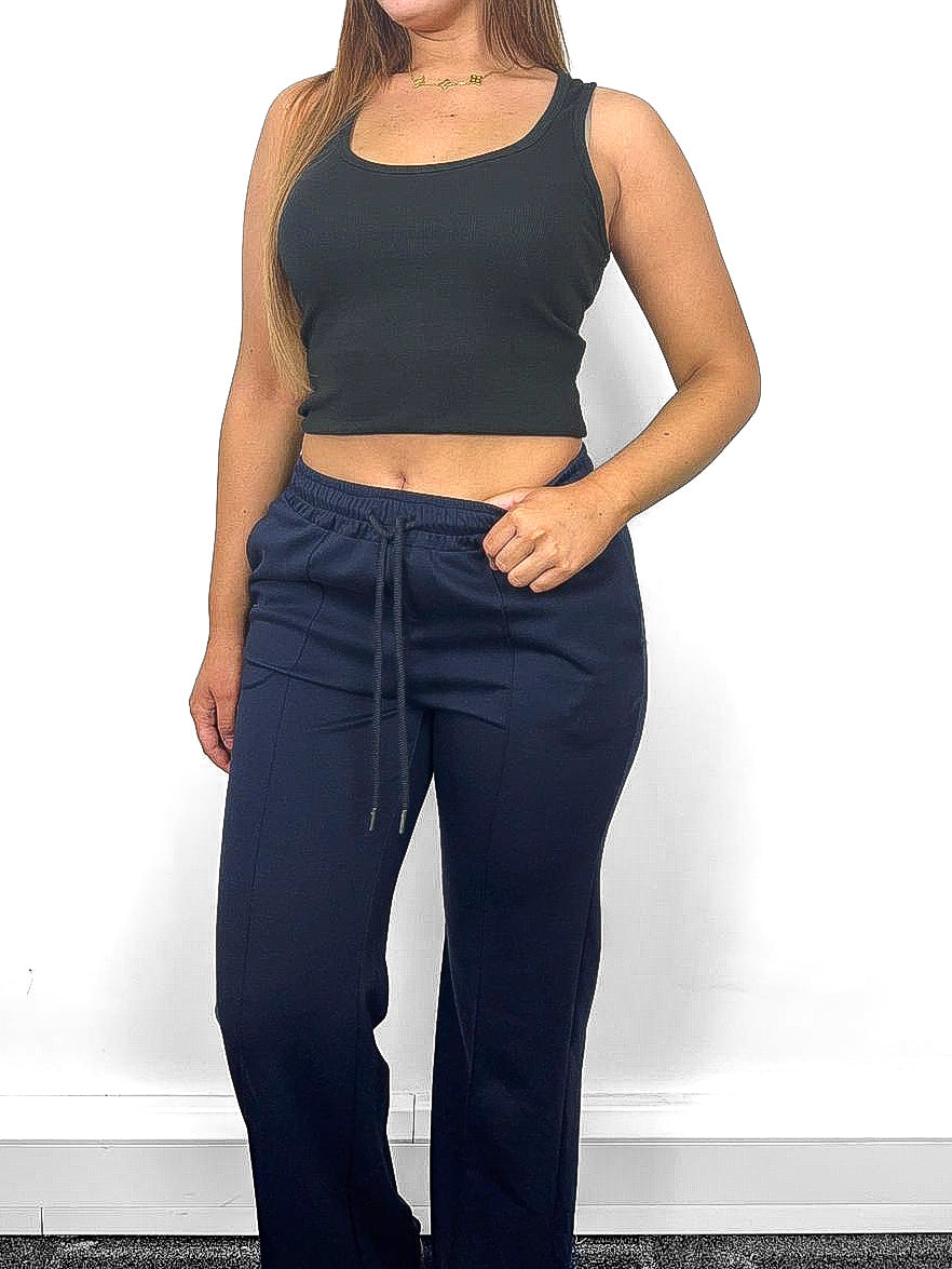 Pinch Seam Wide Leg Joggers