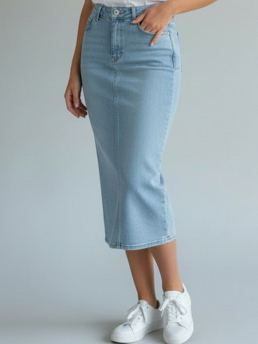 Denim Midi Skirt
