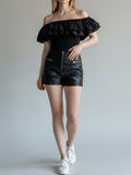 Ruffle Corset Crop Top